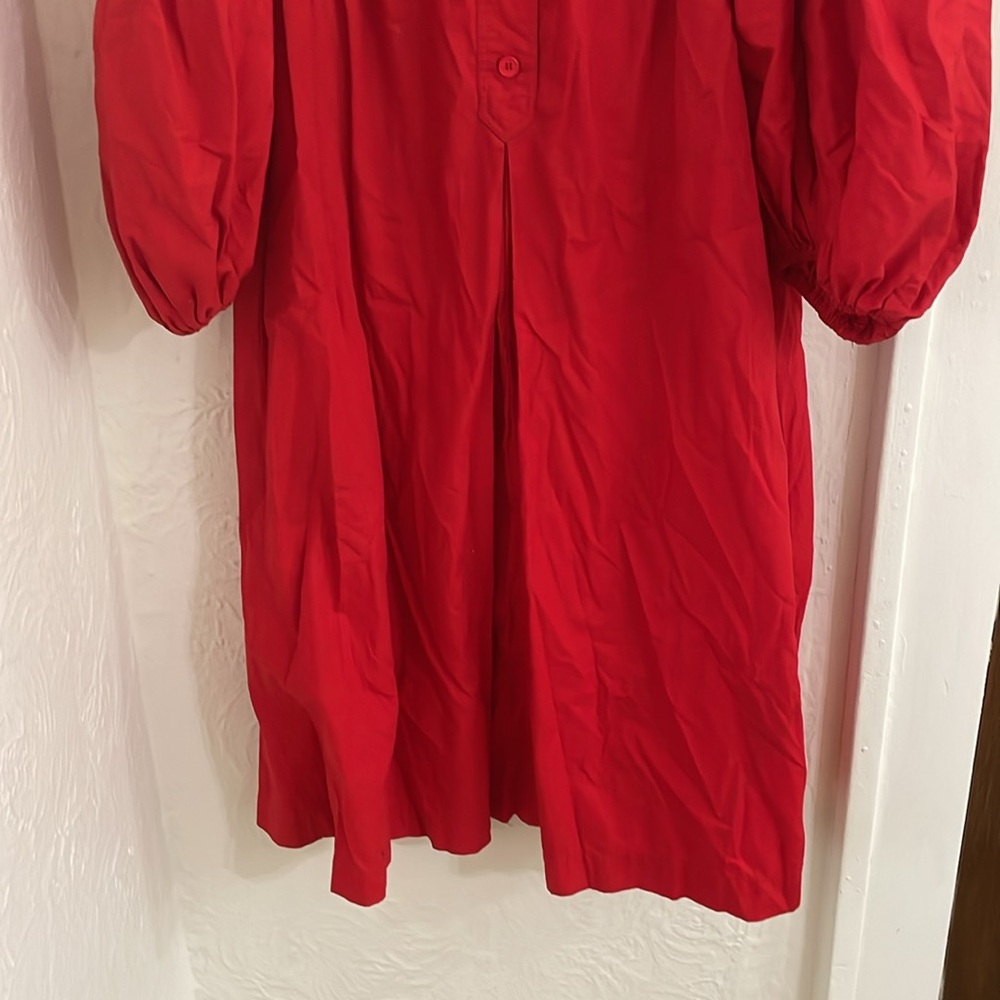 SAINT LAURENT RIVE GAUCHE Women's Vintage Mini Dress Size 4 In Red - Picture 3 of 8